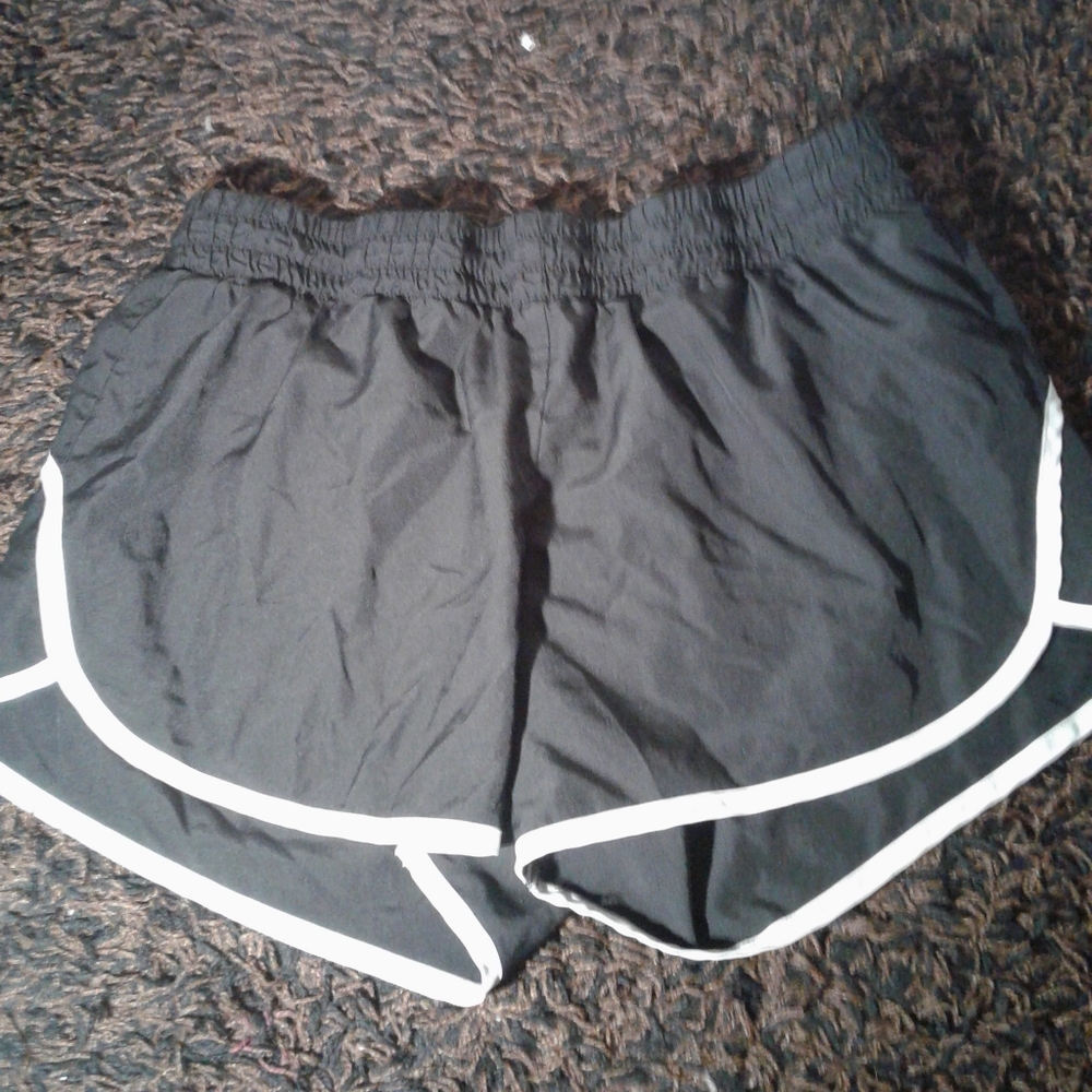 Black and White Nike Running Shorts